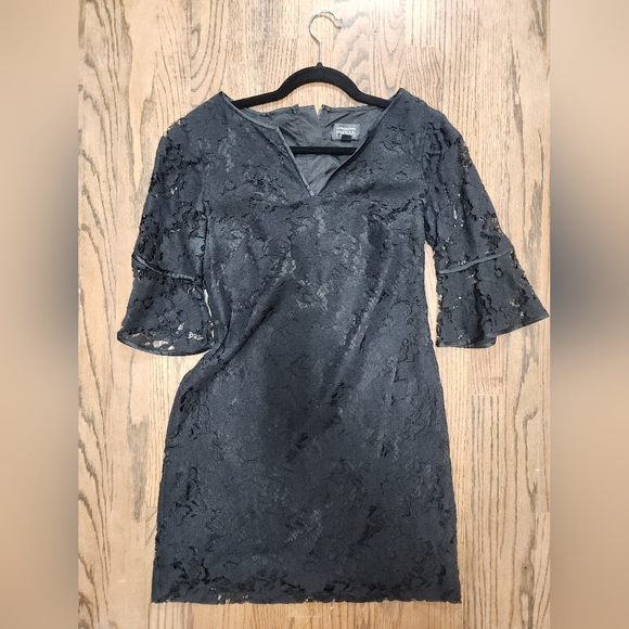 Adrianna Papell Black Lace Mini Dress - Picture 7 of 9